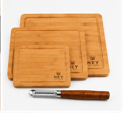 Lot de 3 Planches à Découper en Bambou – 3 Tailles + Accessoire Inclus